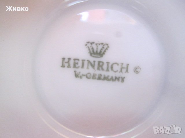 HEINRICH W.Germany порцеланова чаша за кафе с височина 11,5 см., снимка 5 - Вази - 42271351