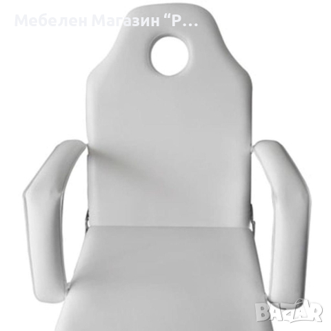Стол за процедури с регулируеми поставки за краката, бял   , снимка 4 - Кушетки - 44796649