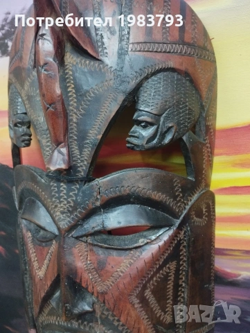 Африканска маска от Кения., снимка 3 - Колекции - 54213953