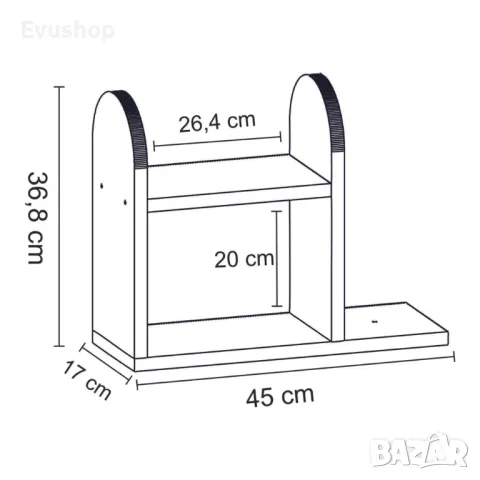 Кухненски рафт от дърво за плот, снимка 4 - Етажерки - 50177183