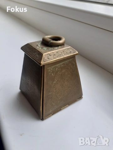 Английска месингова кутийка за игли W.Avery & Sons 19 век