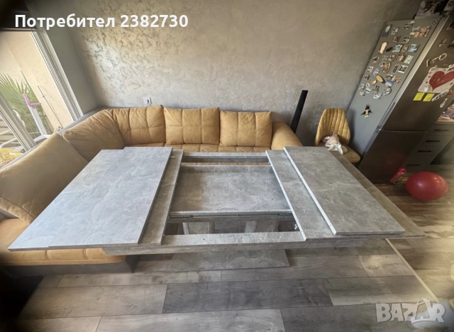 Комплект за всекидневна  диван маса и 4 стола, снимка 4 - Други - 52230141