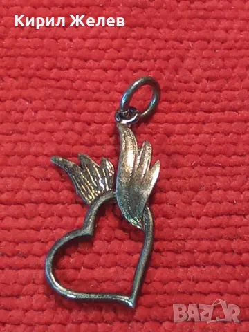 РОМАНТИЧЕН СЪРЦЕВИДЕН СРЕБЪРЕН МЕДАЛЬОН ЛАКИРАНО СРЕБРО 925 ФИНА РЪЧНА АРТ ИЗРАБОТКА 47511, снимка 9 - Колиета, медальони, синджири - 49551487