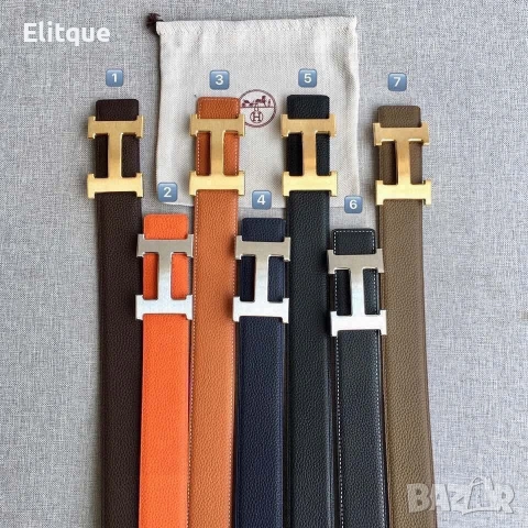 колани от естествена кожа в кутия hermes 