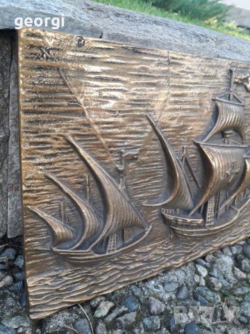 Бронзова скулптура пано флотилията на Христофор Колумб, снимка 3 - Пана - 30555858