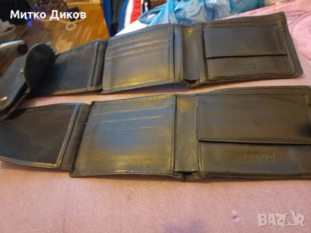 Бонд портфейли маркови ест.кожа 3броя страничен 130х95мм и два други 125х90 мм единия с вътрешен цип, снимка 8 - Портфейли, портмонета - 56074297