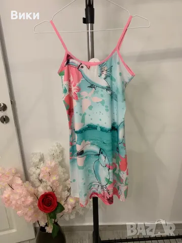 Рокля\нощница размер S-M, снимка 2 - Рокли - 49337543