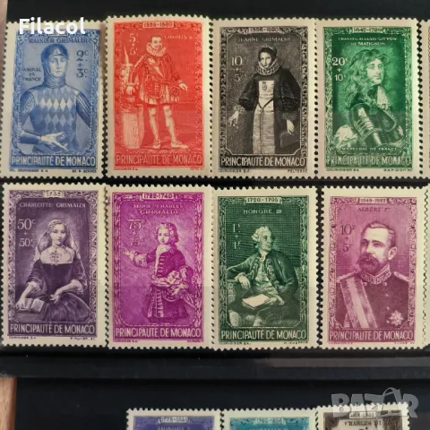 Монако 1942 г. Портрети на владетели пълна серия MNH, снимка 2 - Филателия - 50176990