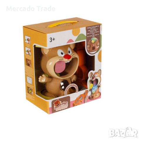 Настолна игра Mercado Trade, Хамстер - мишена, С оръжие и топки, Кафяв, снимка 4 - Образователни игри - 42924378