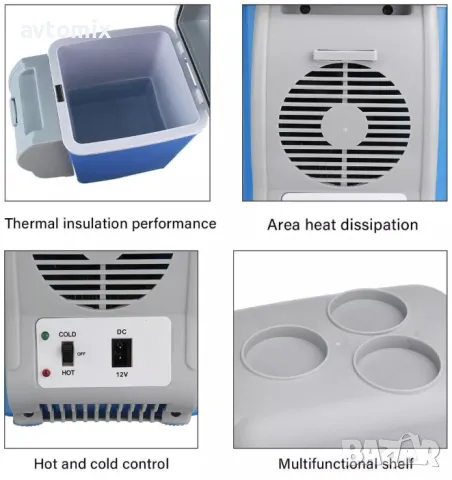 Мултифункционална Електрическа Хладилна кутия чанта с функция на затопляне за автомобил каравана кем, снимка 6 - Аксесоари и консумативи - 50219571