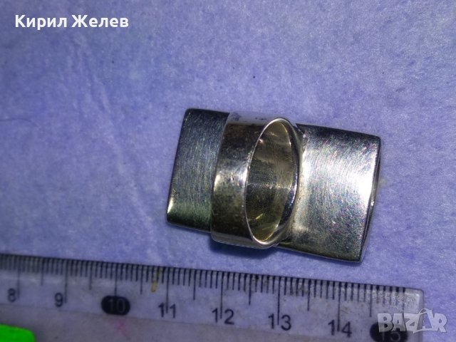 РАЗКОШЕН СЕДЕФЕН СРЕБЪРЕН ФЕШЪН АРТ ПРЪСТЕН СРЕБРО 925 с ЮВЕЛИРНО РЪЧНО ШЛИФОВАН КРАЛСКИ СЕДЕФ 39987, снимка 13 - Пръстени - 42612321