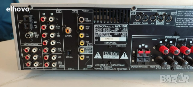 Ресивър Denon AVR-1404, снимка 7 - Ресийвъри, усилватели, смесителни пултове - 53084179