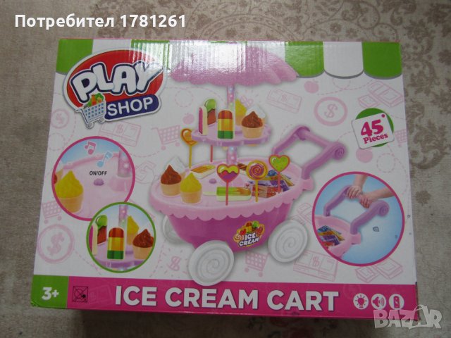 Количка за сладолед, снимка 1 - Музикални играчки - 37673076