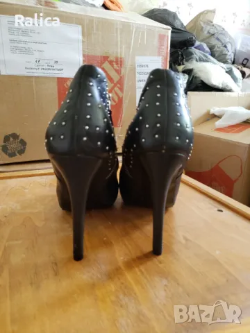 Mango обувки / боти естествена кожа, Нови, снимка 4 - Дамски обувки на ток - 47359437