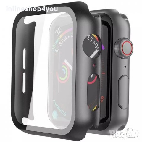 Кейс + Стъклен Протектор за Apple Watch 7 6 5 SE 40 41 44 45mm 3D 5D, снимка 10 - Аксесоари за Apple - 35406990