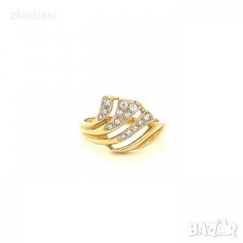 Златен пръстен 3,03гр. размер:55 14кр. проба:585 модел:3504-2, снимка 1 - Пръстени - 37080986
