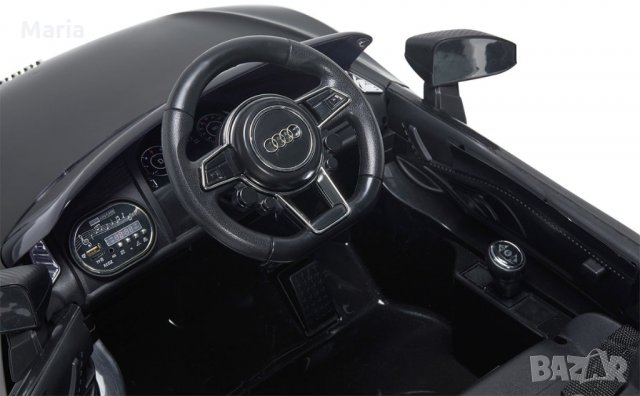 Акумулаторна кола Audi R8 Spyder 12V с меки гуми с Кожена седалка,MP3, Металик , снимка 11 - Детски велосипеди, триколки и коли - 31642289