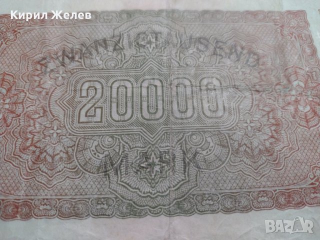 Райх банкнота-Германия- 20 000 марки / 1923 година- 17989, снимка 7 - Нумизматика и бонистика - 31015506