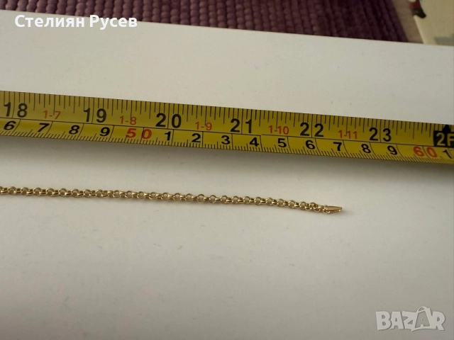 НОВ 8.93гр 57см златен ланец версаче / златно колие / синджир / ланец / злато / златен / GOLD 585 / , снимка 2 - Колиета, медальони, синджири - 52078359