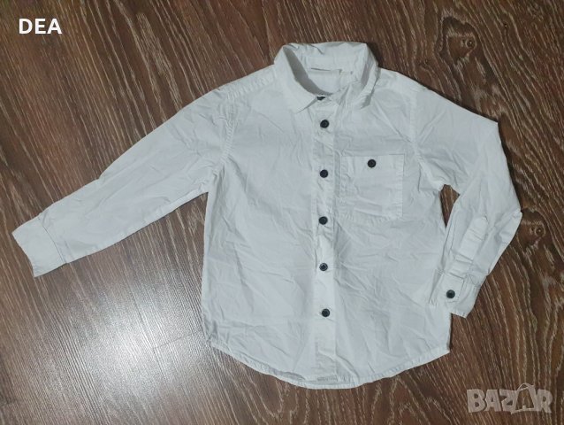 Бяла риза 92см-10лв.НАМАЛЕНИЕ+подарък, снимка 1 - Бебешки блузки - 30720611