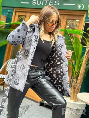 пухено палто louis vuitton , снимка 3 - Палта, манта - 51392454