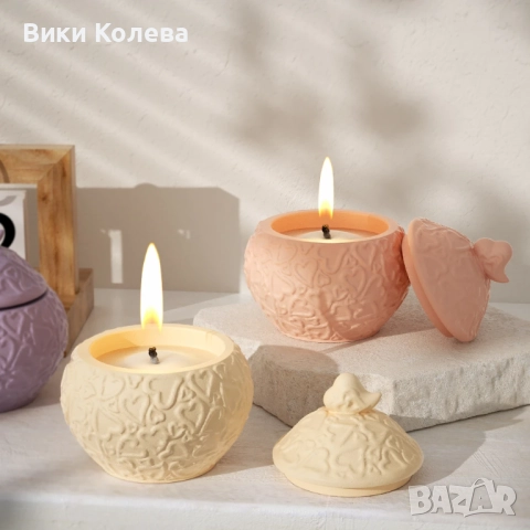 Силиконов Молд за Декоративен Съд / Кашпа с Капак, снимка 3 - Форми - 52701813