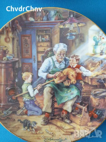 9бр Weimar Бавария/немска колекционерска декоративна порцеланова чиния-картина/деца, снимка 4 - Картини - 50168593