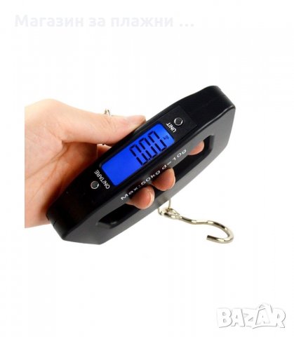 РЪЧЕН ЕЛЕКТРОНЕН КАНТАР ЗА БАГАЖ С КУКА ДО 50 КГ - код 1141, снимка 2 - Други стоки за дома - 34294608