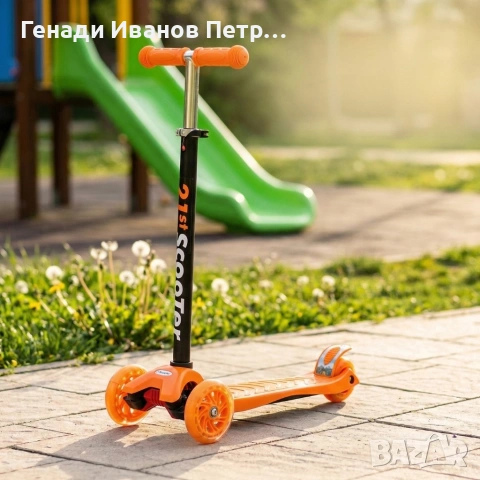 Детска сгъваема тротинетка , снимка 2 - Детски велосипеди, триколки и коли - 53944073