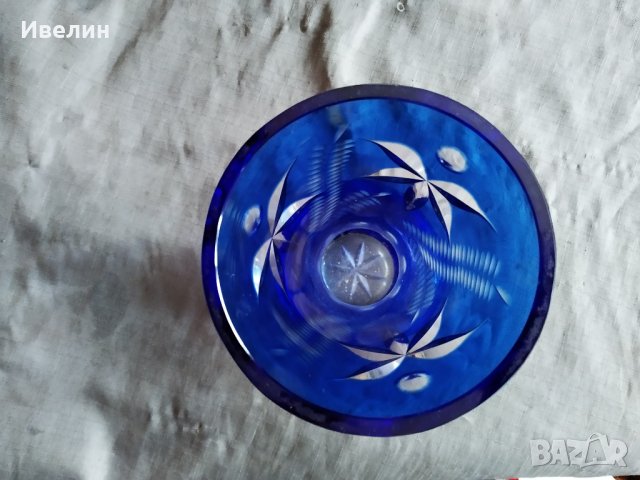 кристална ваза бохемия кобалт, снимка 3 - Вази - 30403067