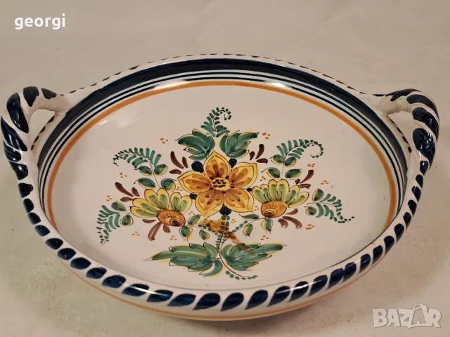 италианско керамично плато с цветя 6/1