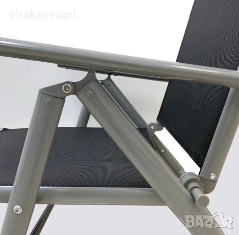 Сгъваем шезлонг от алуминий и плат Къмпинг щезлонг Плаж, снимка 2 - Градински мебели, декорация  - 42784590