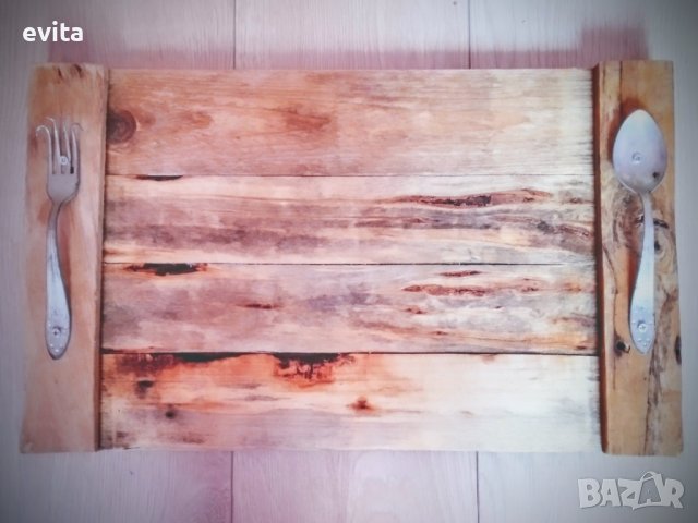 Ръчно изработен дизайнерски поднос с антични дръжки! , снимка 12 - Декорация за дома - 34462983