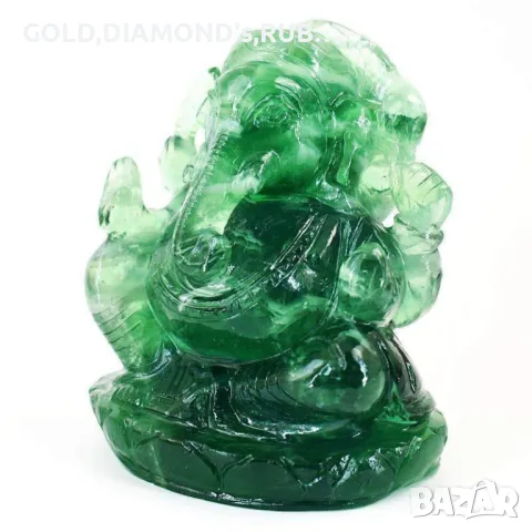 Зелен флуорит ! 4810 (Cts.) карата! Бог Ганеша ., снимка 6 - Антикварни и старинни предмети - 47743906