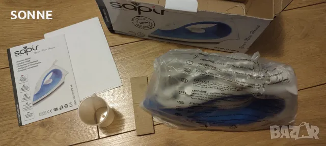 Парна ютия Sapir 1200W, струя пара, термостат, синя, снимка 2 - Ютии - 48435246