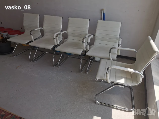 5 броя посетителски офис столове , снимка 4 - Столове - 50623640