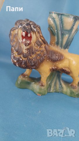 Кеармичен лъв от царско време,народно изкуство, снимка 3 - Антикварни и старинни предмети - 40006937