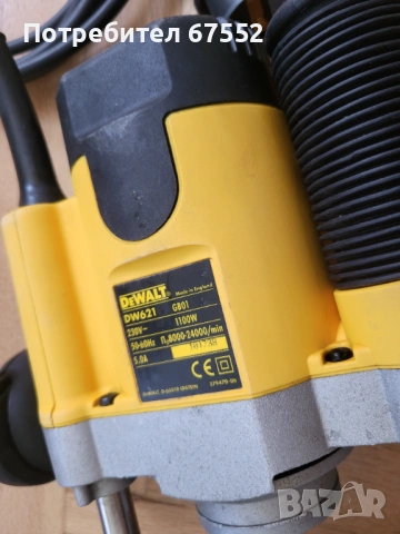 Оберфреза DeWalt DW621 1100W 6-8мм. цанга, снимка 7 - Други инструменти - 54364856