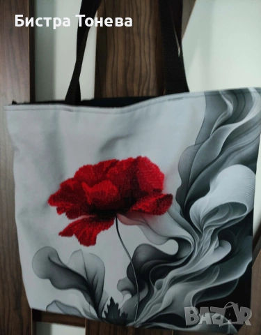 Дамска чанта, нашита с мъниста, снимка 3 - Чанти - 54031269