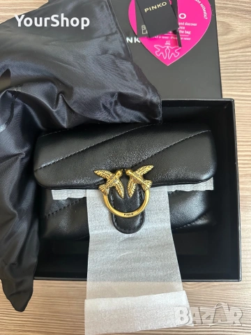 Чисто нова Чанта Pinko micro puff bag черна