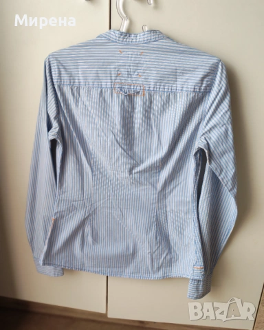 Синьо-бяла раирана риза H&M L.O.G.G., размер S, снимка 4 - Ризи - 54224277