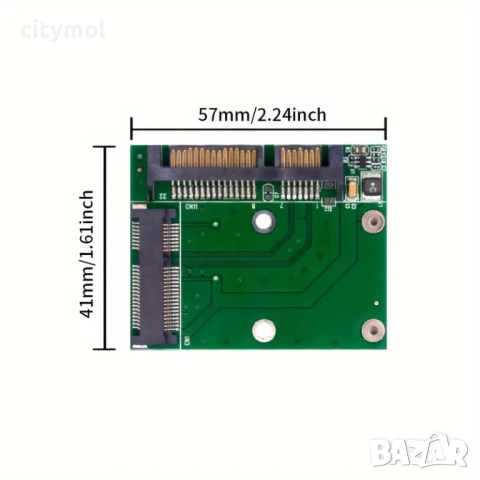 mSATA към SATA половин размер SSD конвертор адаптер, снимка 5 - Други - 52092758