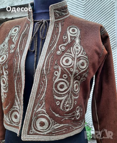 Автентична Османска връхна дреха салтамарка със сърмени конци, снимка 3 - Антикварни и старинни предмети - 31061638