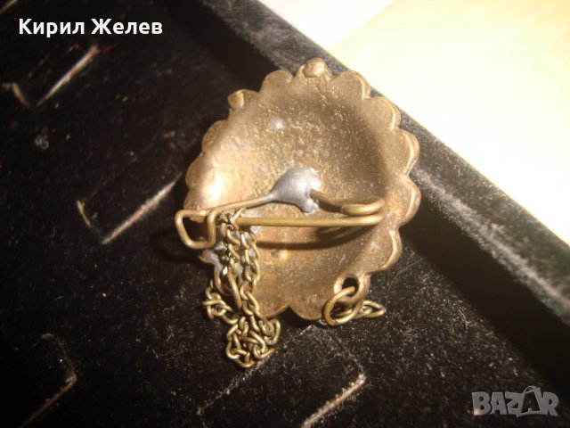 19 ВЕК БРОНЗОВА ОРНАМЕНТИРАНА СКЪПОЦЕННА БРОШКА с ЯСПИС СТАРО РЯДКО ГРАДСКО БИЖУ 24917, снимка 3 - Антикварни и старинни предмети - 34481284