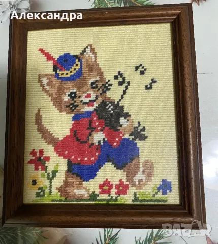 Гоблен коте, снимка 3 - Гоблени - 48370761