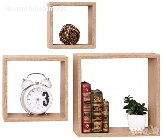 Комплект 3 броя рафтове, Налични в два цвята, Скрит монтаж, снимка 2 - Етажерки - 36832106