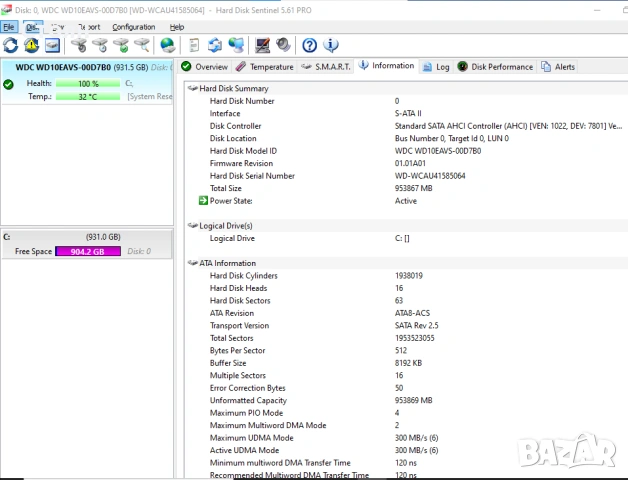 1000 GB хард диск Western Digital HDD, 3.5", SATA2, 7200 RPM, снимка 5 - Твърди дискове - 54157140