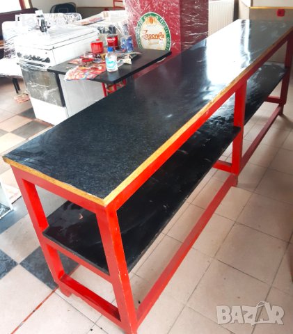 Ламиниран кухненски термоплот с двоен рафт, снимка 5 - Маси - 44405411