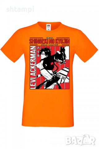 Мъжка тениска Attack on Titan Levi Ackerman,Анимация,игра,Празник,Повод,, снимка 10 - Тениски - 37948916