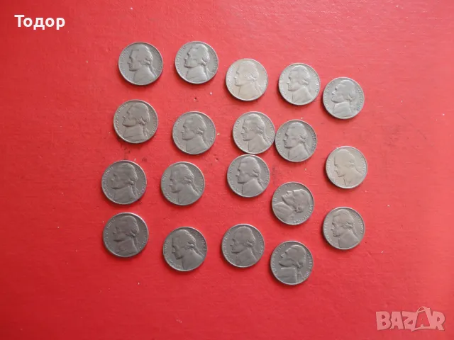 5 цента САЩ Лот американски монети центове 2 , снимка 6 - Нумизматика и бонистика - 48431629